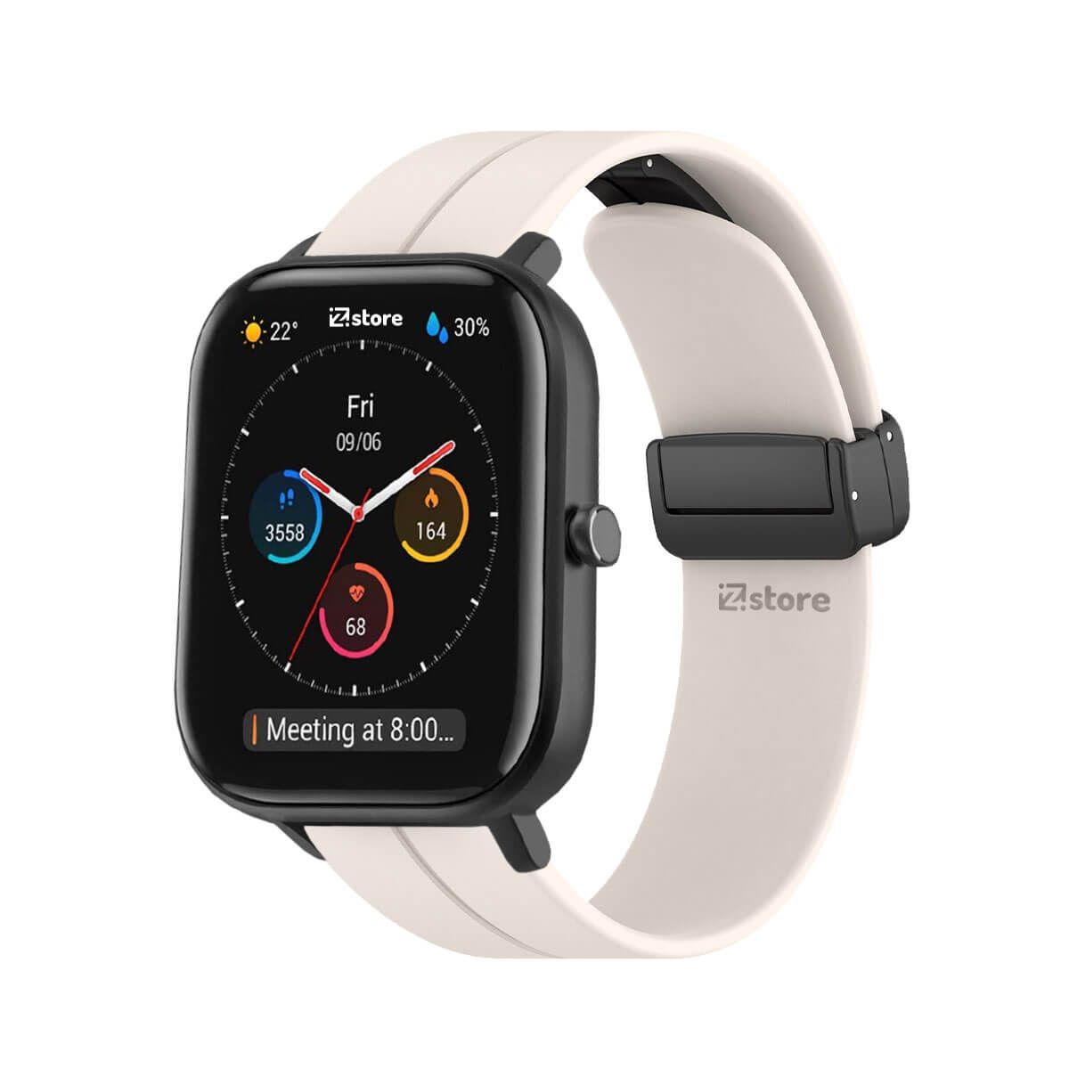 GENERICO - Correa Para Amazfit GTS Broche Magnético Crema