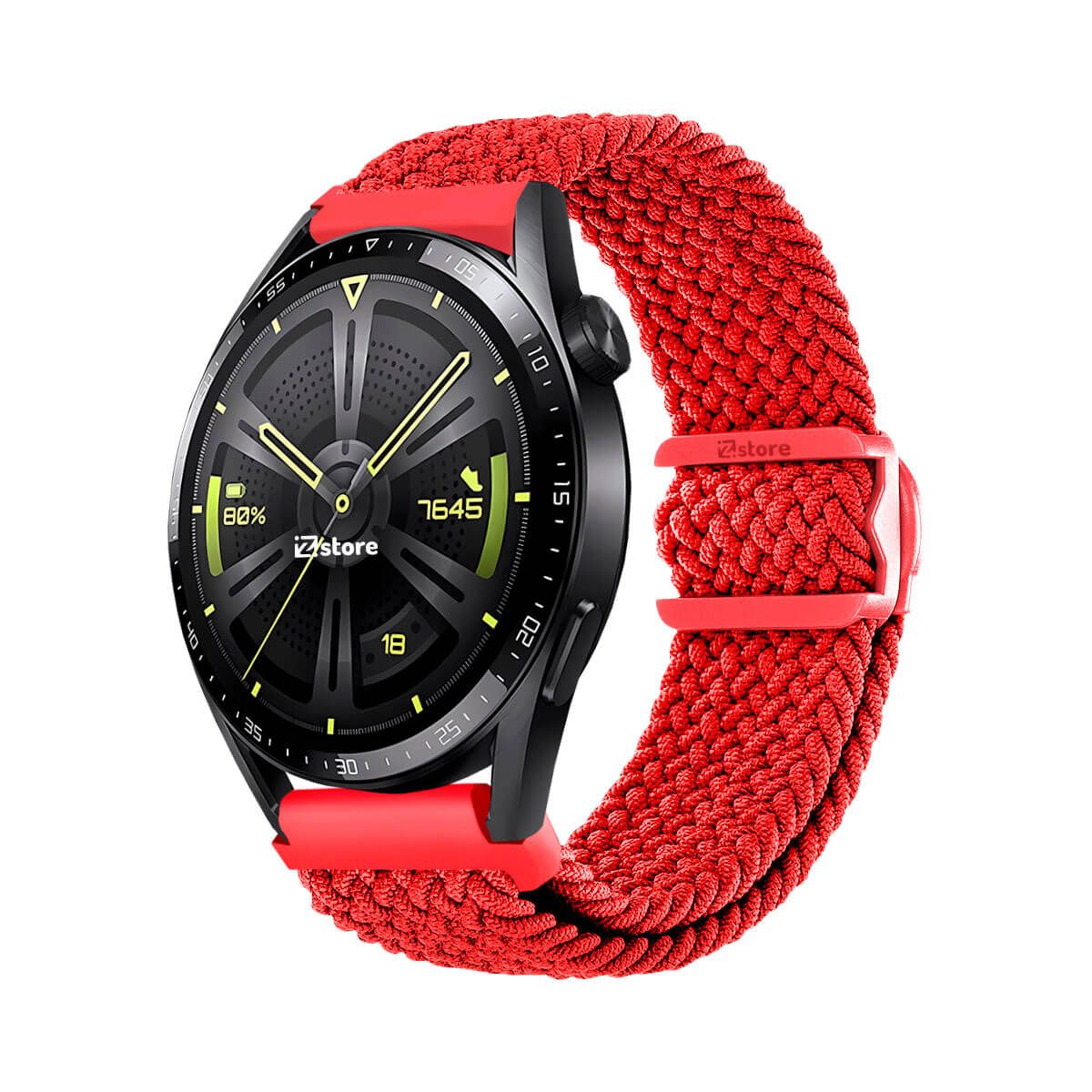 GENERICO - Correa de Nylon Para Huawei Watch GT3 Rojo