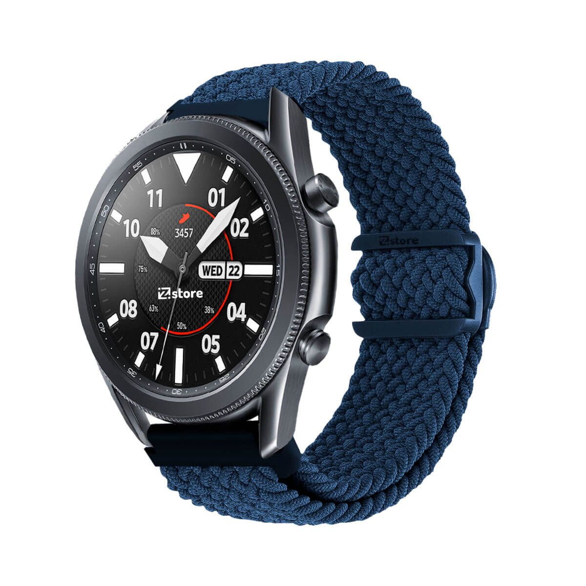 GENERICO - Correa de Nylon Para Samsung Galaxy Watch 3 41MM Azul Oscuro