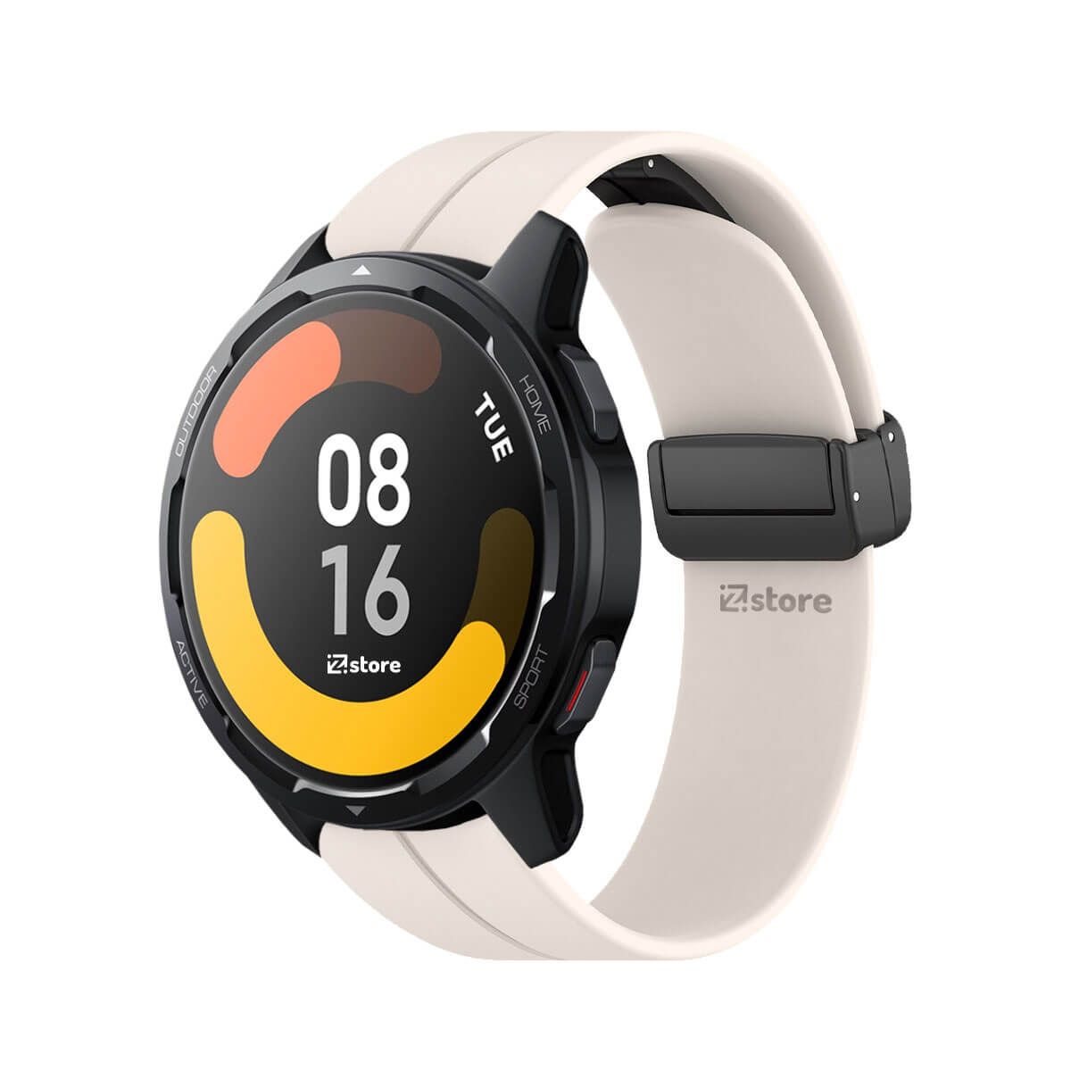 GENERICO - Correa Para Xiaomi Watch S1 Active Broche Magnético Crema
