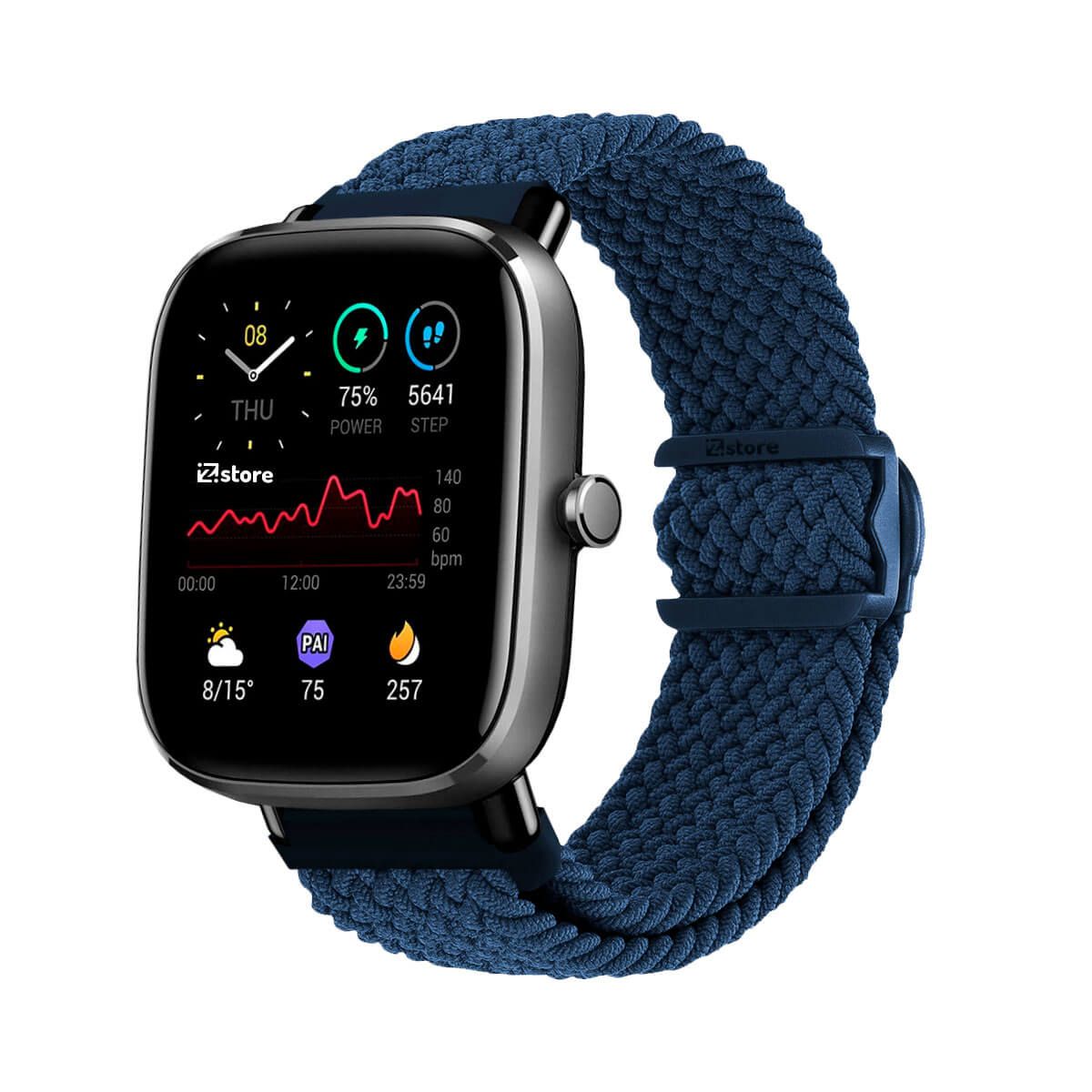 GENERICO - Correa de Nylon Para Amazfit GTS2 Azul Oscuro