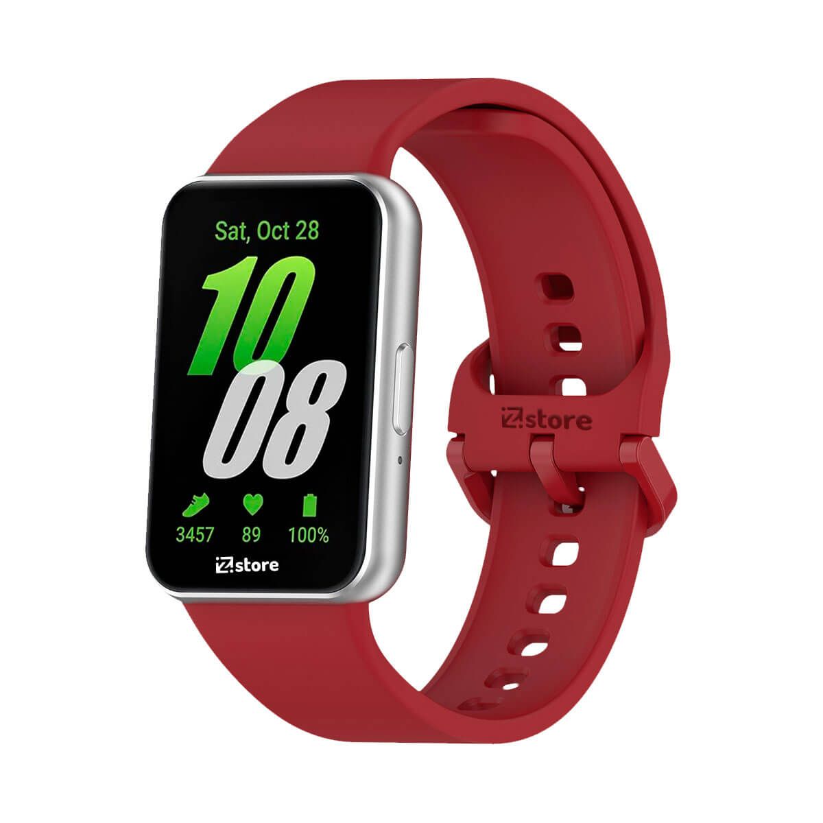 GENERICO - Correa Silicona Para Samsung Galaxy Fit 3  Rojo