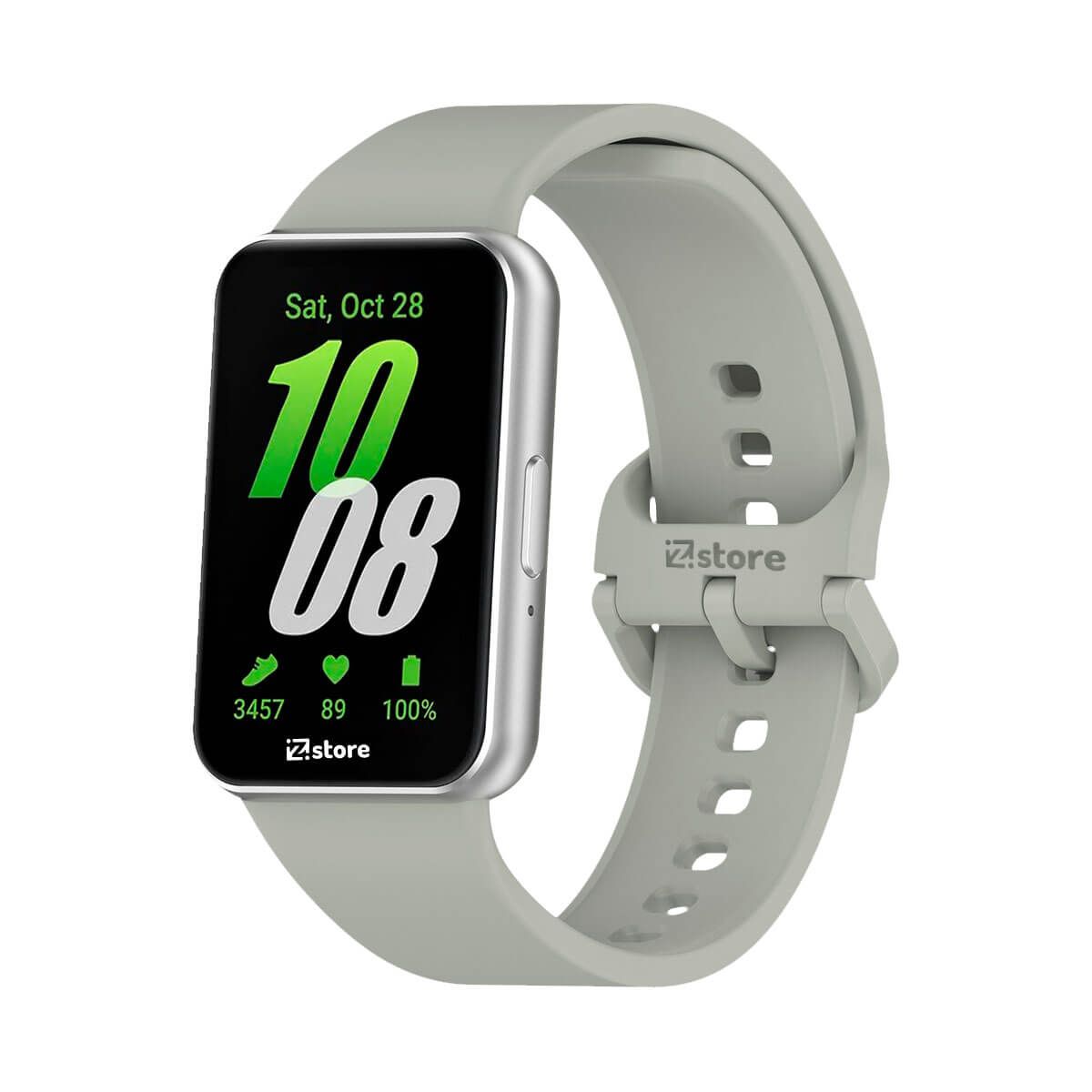 GENERICO - Correa Silicona Para Samsung Galaxy Fit 3  Verde Gris