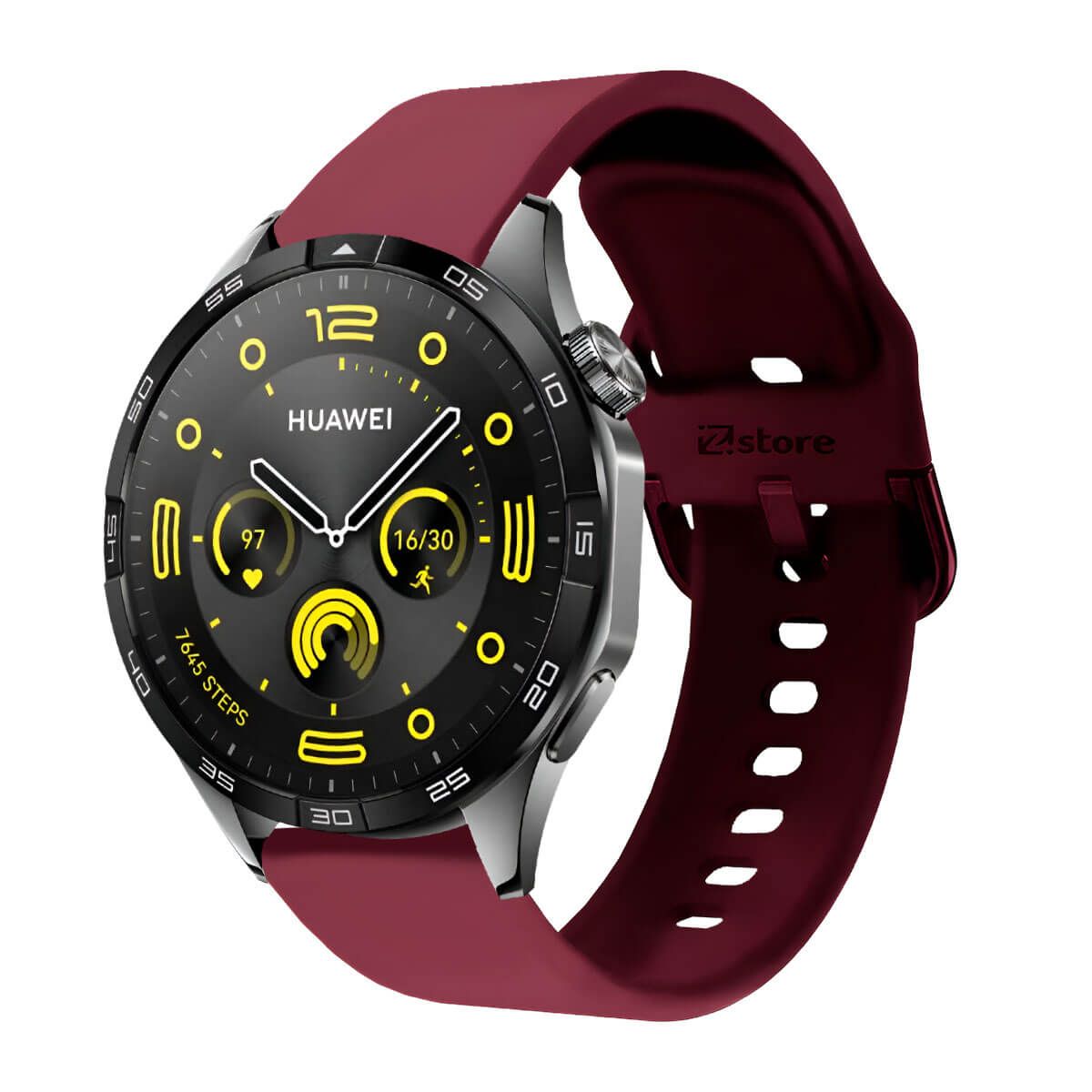 GENERICO - Correa Para Huawei Watch GT4 46mm Hebilla Vino Rojo