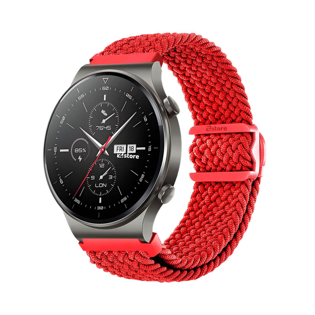GENERICO - Correa de Nylon Para Huawei Watch GT2 Pro Rojo
