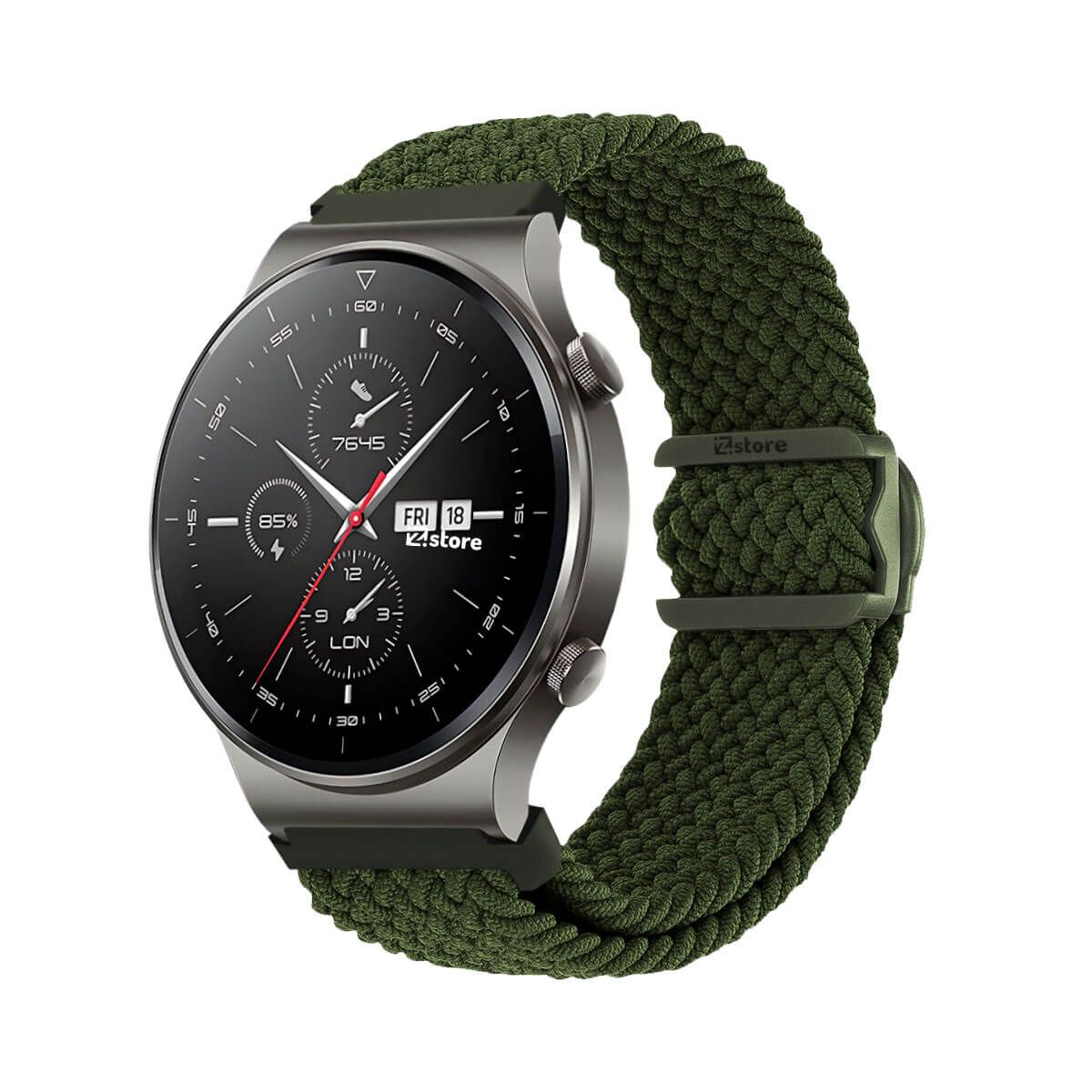 GENERICO - Correa de Nylon Para Huawei Watch GT2 Pro Verde Militar