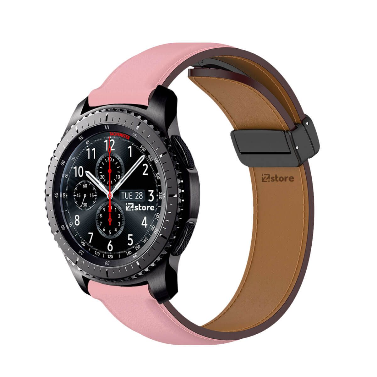 GENERICO - Correa de Cuero Para Samsung Gear S3 Magnético Rosado