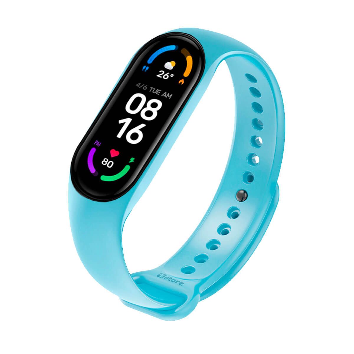 GENERICO - Correa Para Xiaomi Mi Band 5 y 6  Celeste Cielo