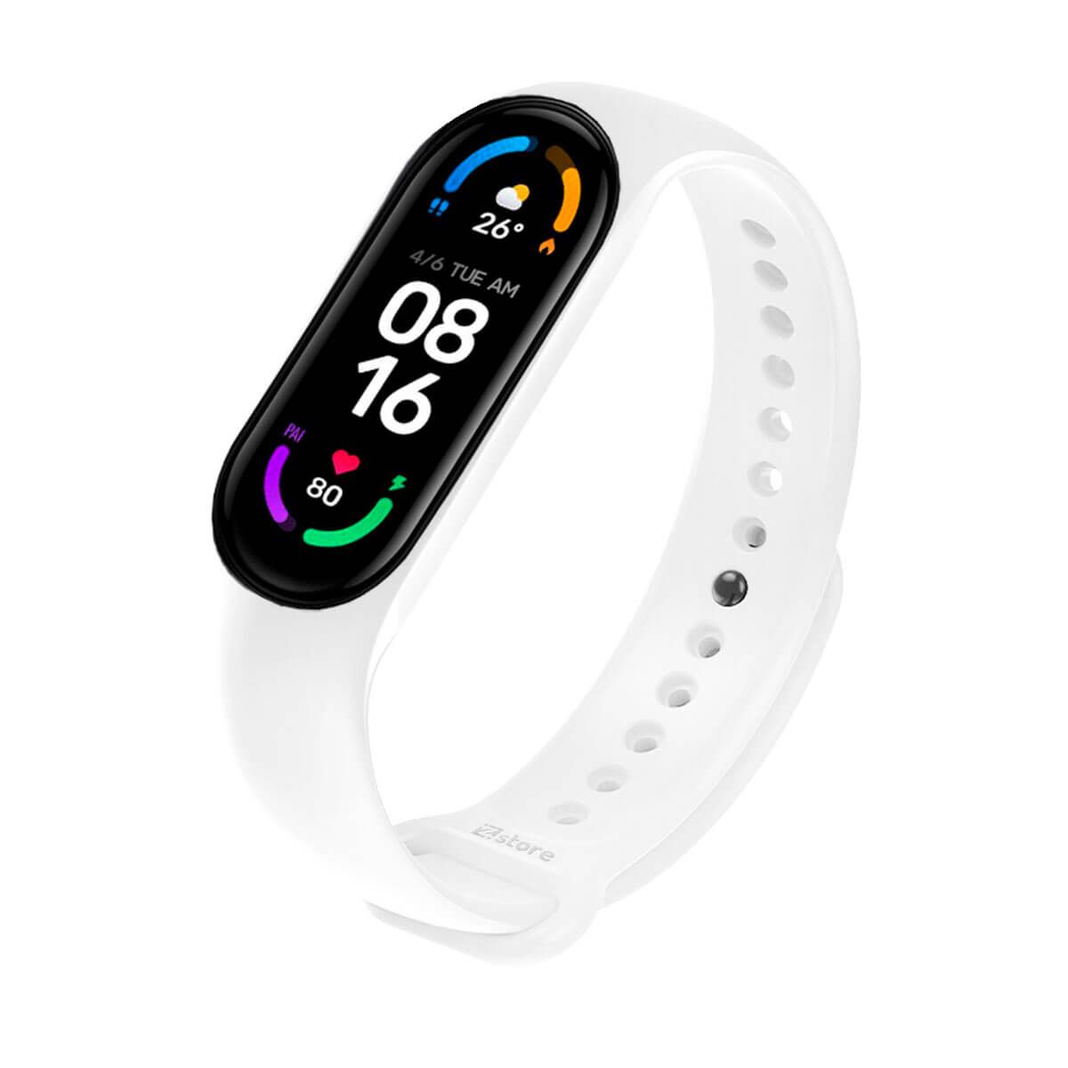 GENERICO - Correa Para Xiaomi Mi Band 5 y 6  Blanco