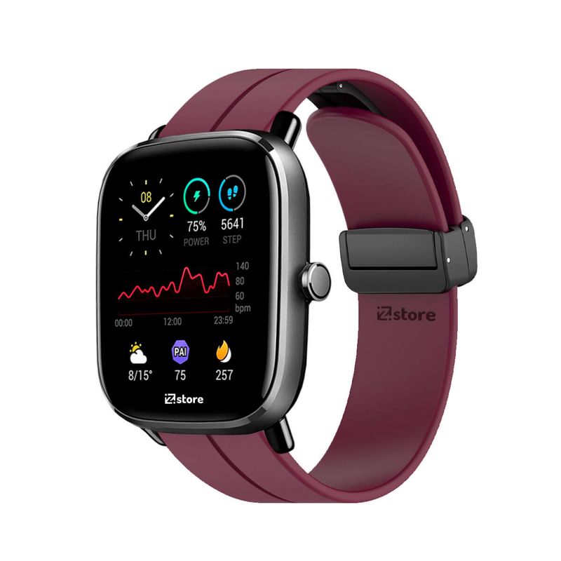 GENERICO - Correa Para Amazfit GTS2 Broche Magnético Vino