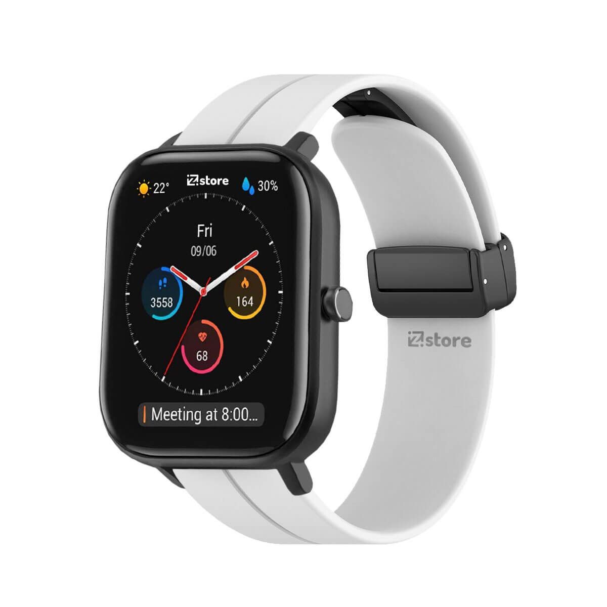 GENERICO - Correa Para Amazfit GTS Broche Magnético Blanco