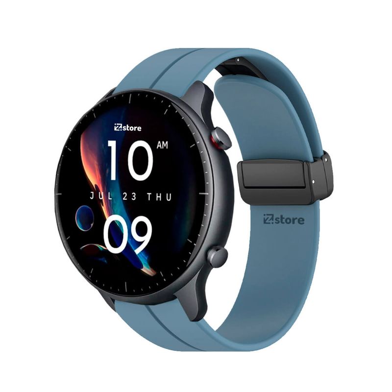GENERICO - Correa Para Amazfit GTR3 Broche Magnético Azul Acero
