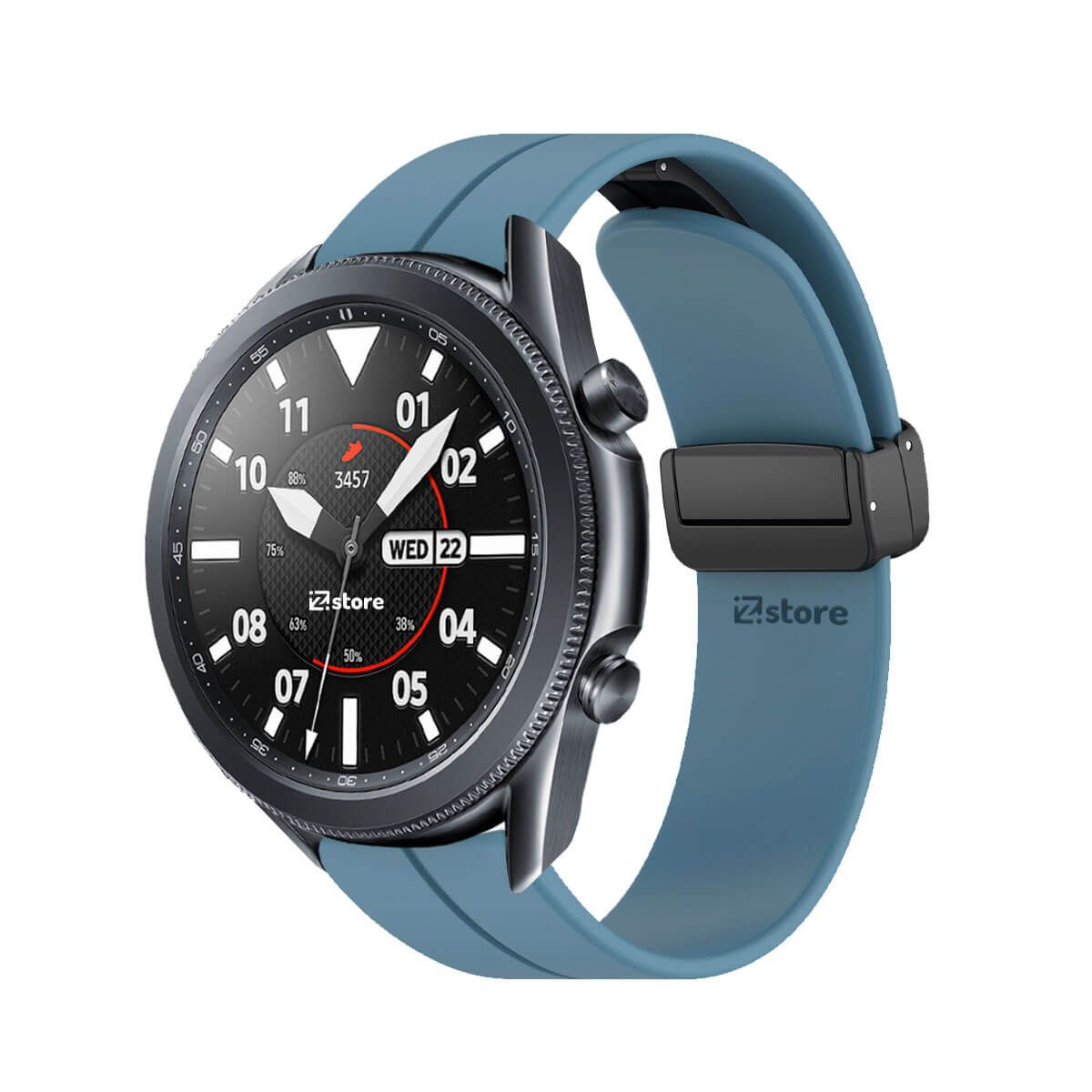 GENERICO - Correa Para Samsung Galaxy Watch 3 45MM Broche Magnético Azul Acero