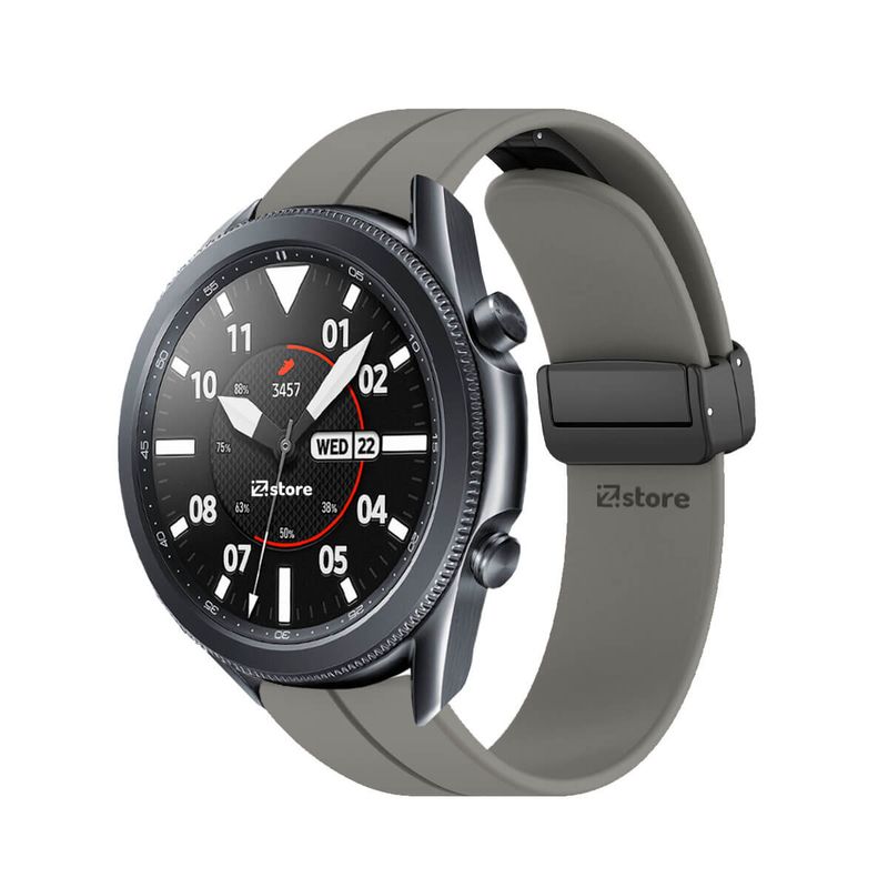 GENERICO - Correa Para Samsung Galaxy Watch 3 45MM Broche Magnético Gris Oscuro