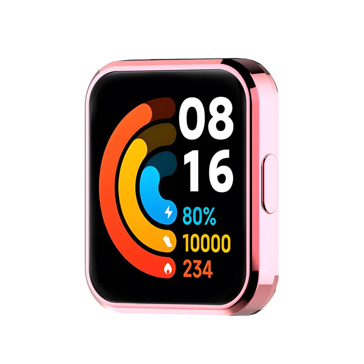 GENERICO - Case con Protector Redmi Watch 2 Lite Color Metalizado Rosado