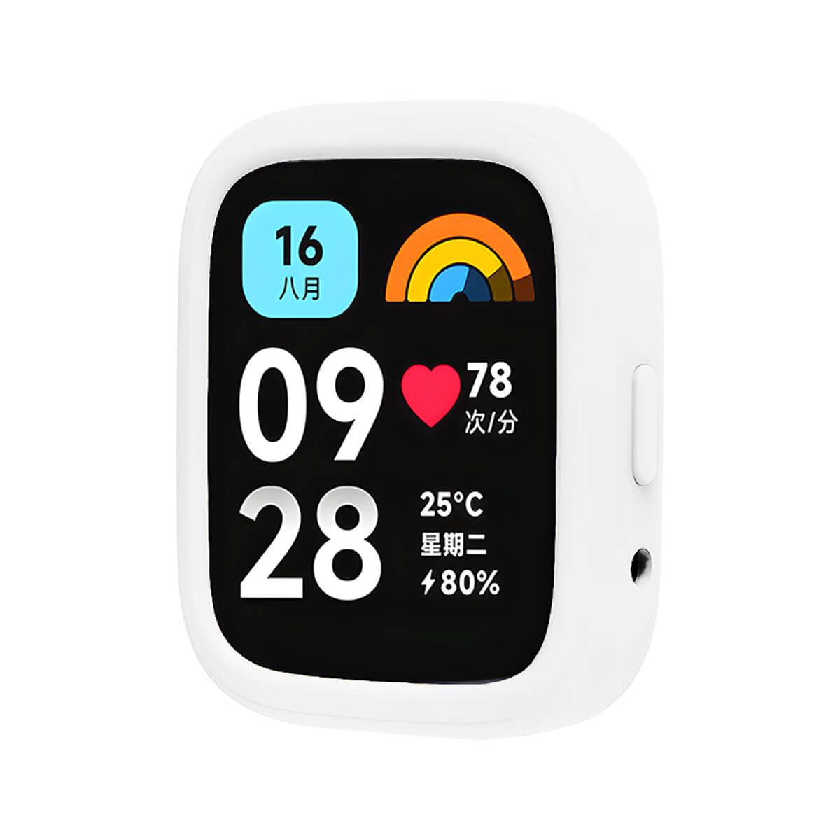 GENERICO - Case Silicona Para Redmi Watch 3 Active Blanco