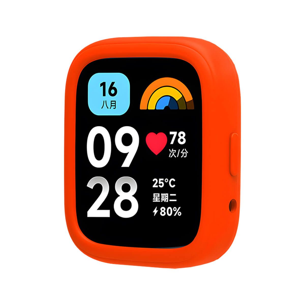 GENERICO - Case Silicona Para Redmi Watch 3 Active Naranja