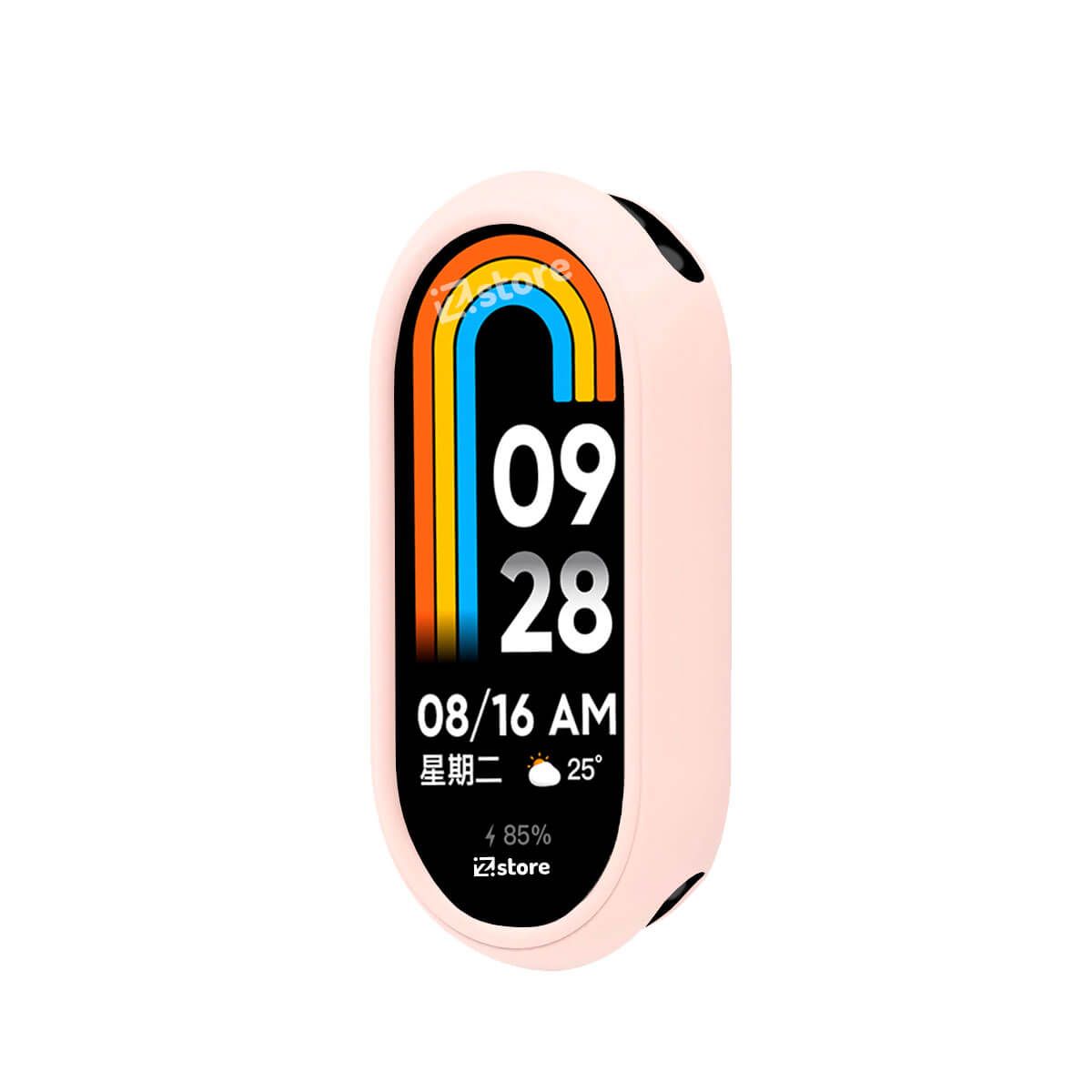 GENERICO - Case de Silicona Para Xiaomi Mi Band 8 Rosa