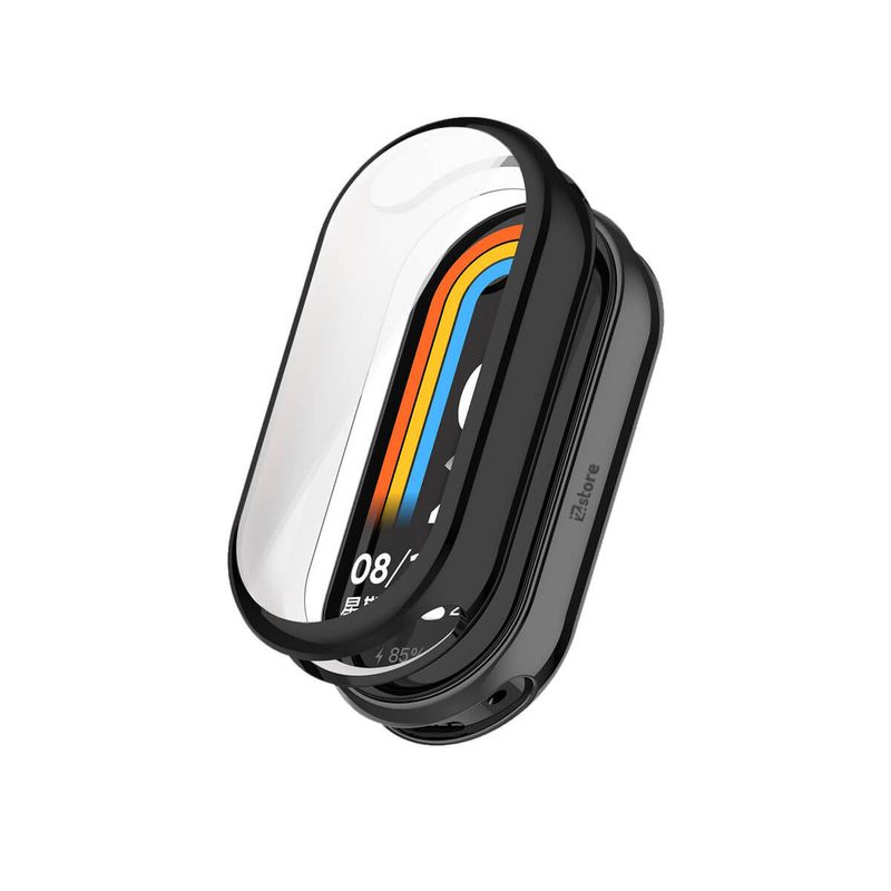 GENERICO - Case Metalizado Para Xiaomi Mi Band 8 Negro
