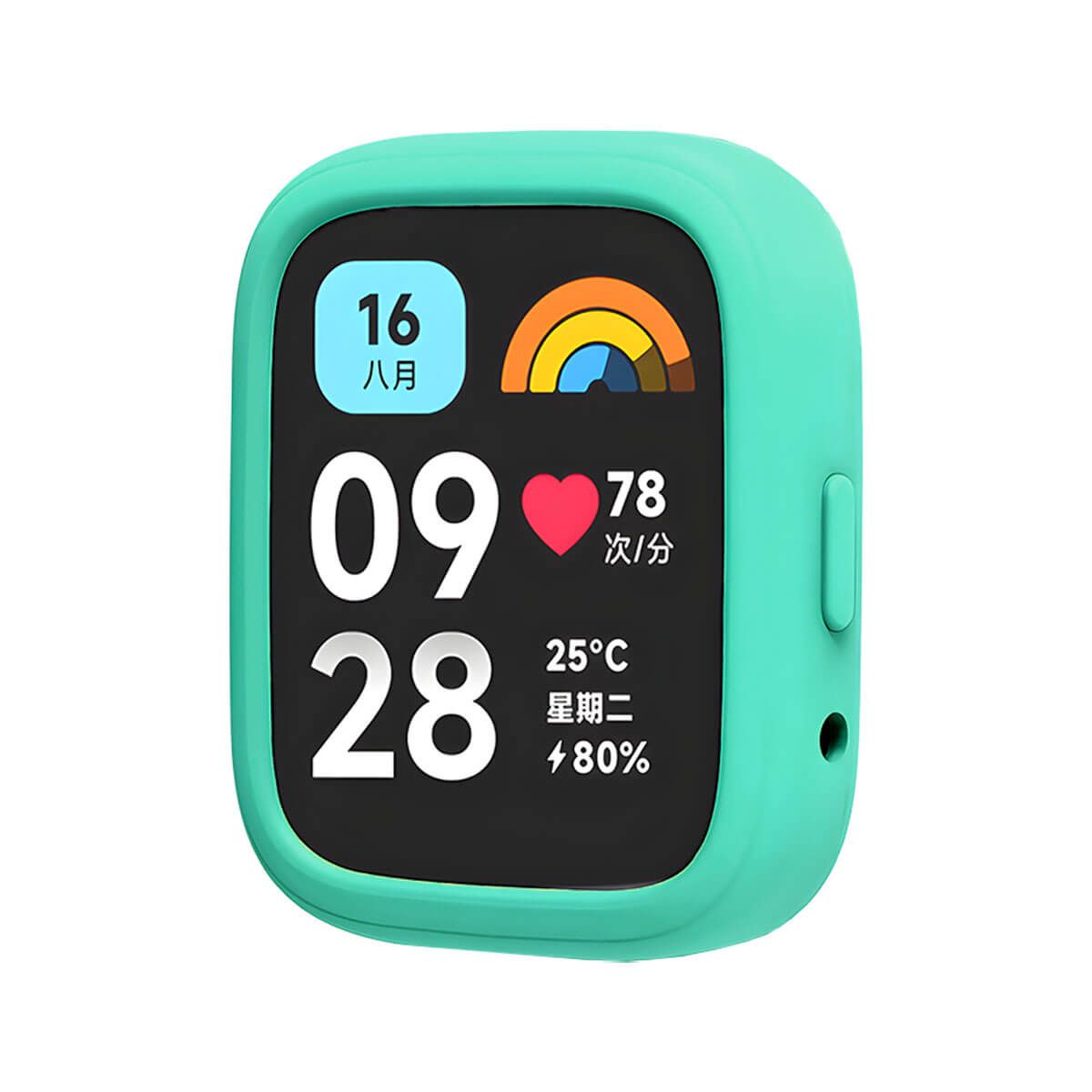 GENERICO - Case Silicona Para Redmi Watch 3 Active Verde Esmeralda