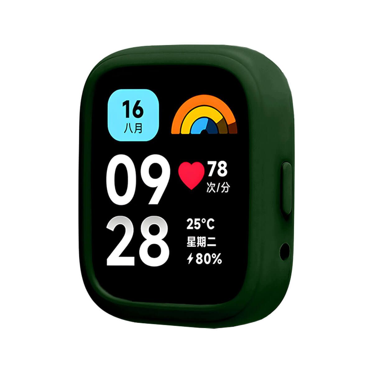 GENERICO - Case Silicona Para Redmi Watch 3 Active Verde Militar