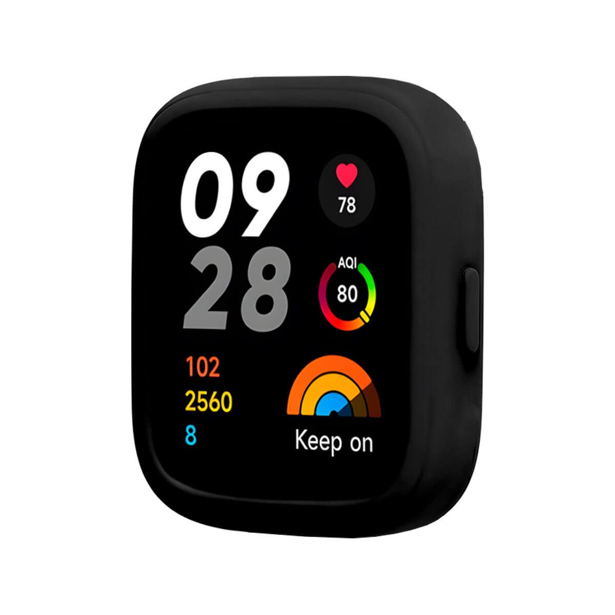 GENERICO - Case Silicona Para Redmi Watch 3 Negro