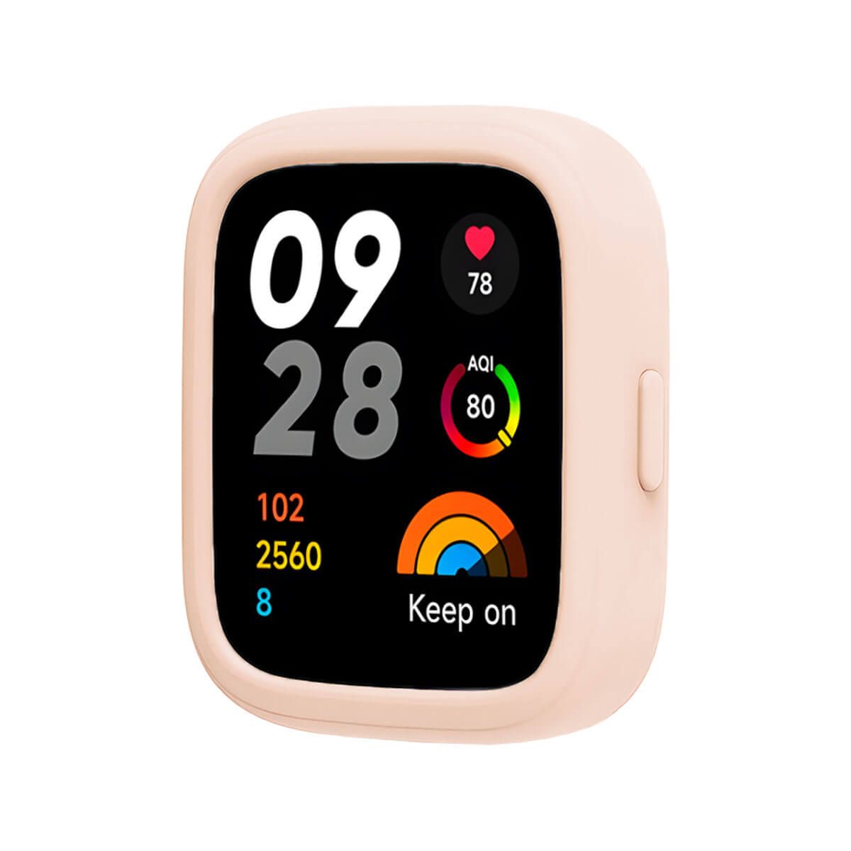 GENERICO - Case Silicona Para Redmi Watch 3 Rosa