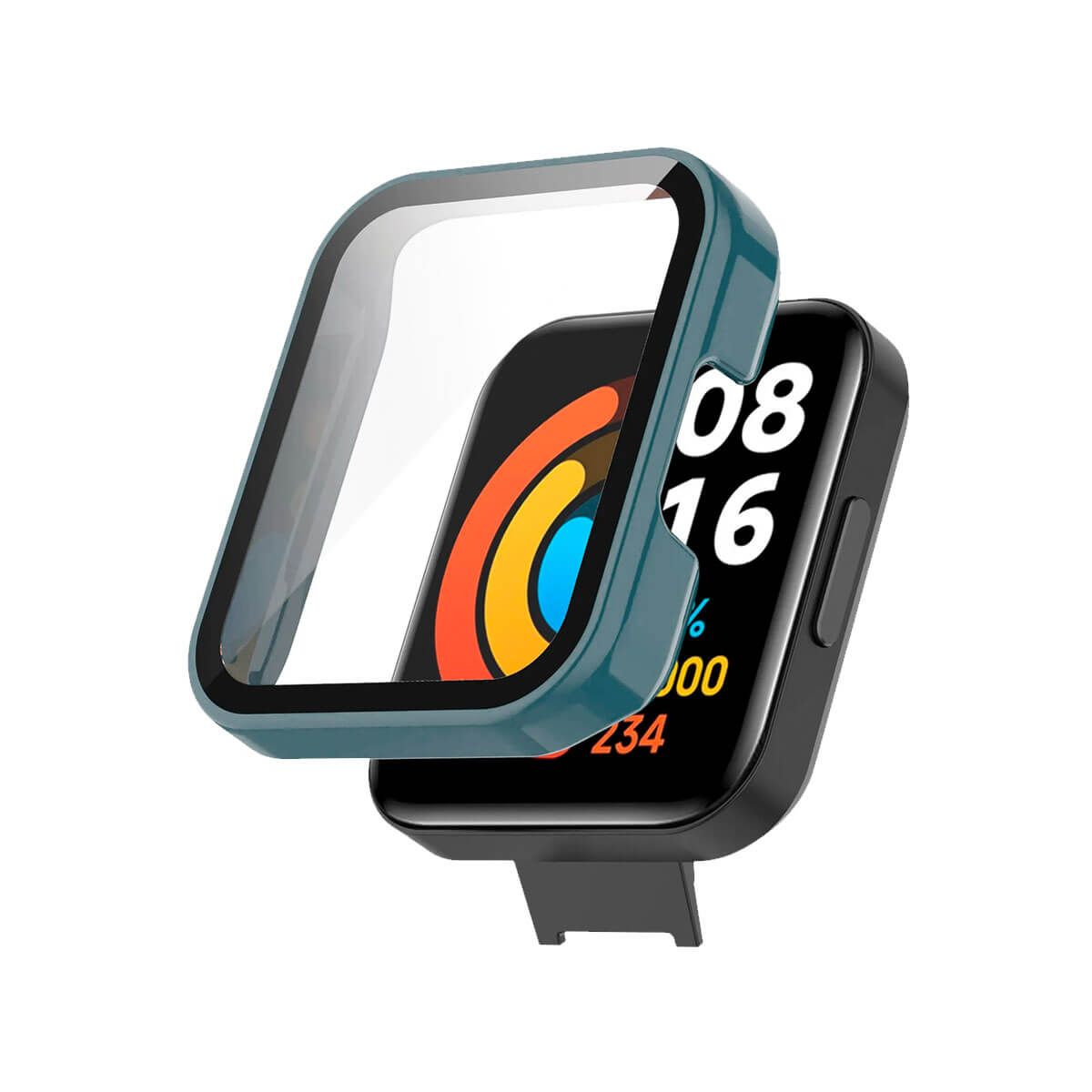 GENERICO - Case con Protector Redmi Watch 2 Lite Color Mate Azul Turquesa