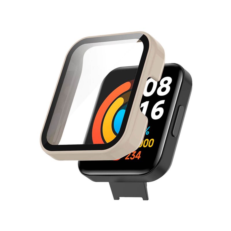 GENERICO - Case con Protector Redmi Watch 2 Lite Color Mate Crema