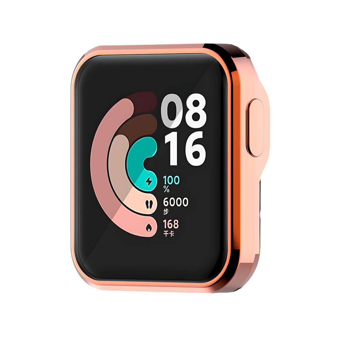 GENERICO - Case con Protector Xiaomi Mi Watch Lite Metalizado Cobre