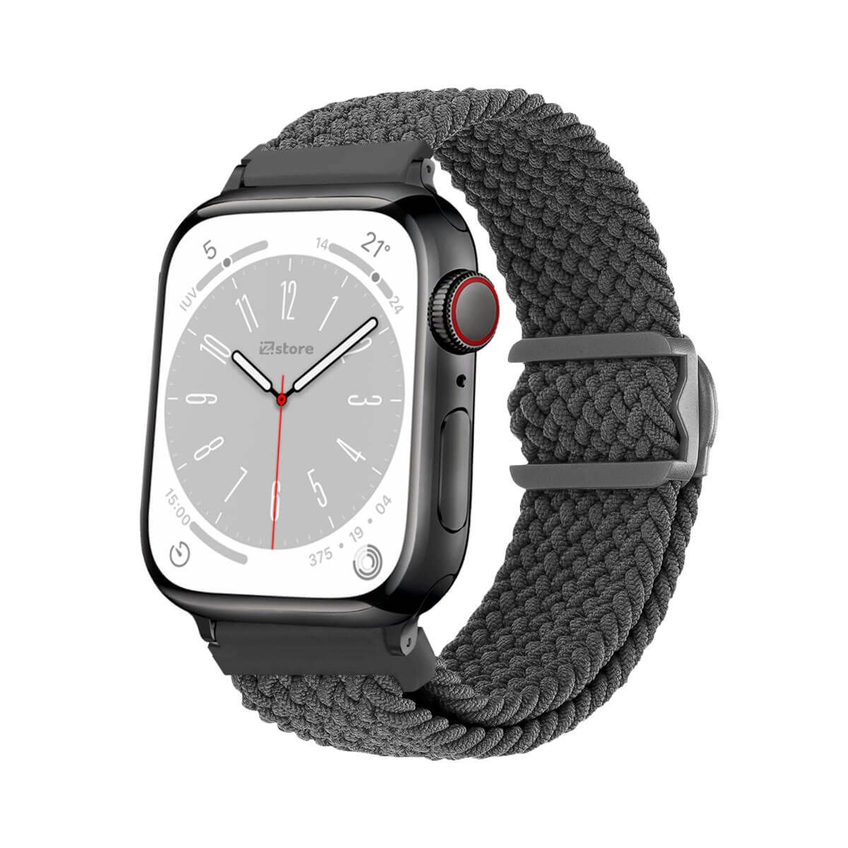 GENERICO - Correas de Nylon Para Apple Watch 38-40-41mm Gris Black