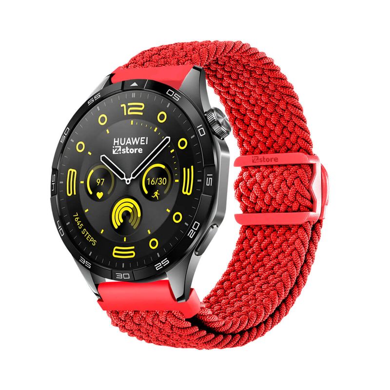 GENERICO - Correa de Nylon Para Huawei Watch GT4 46mm Rojo
