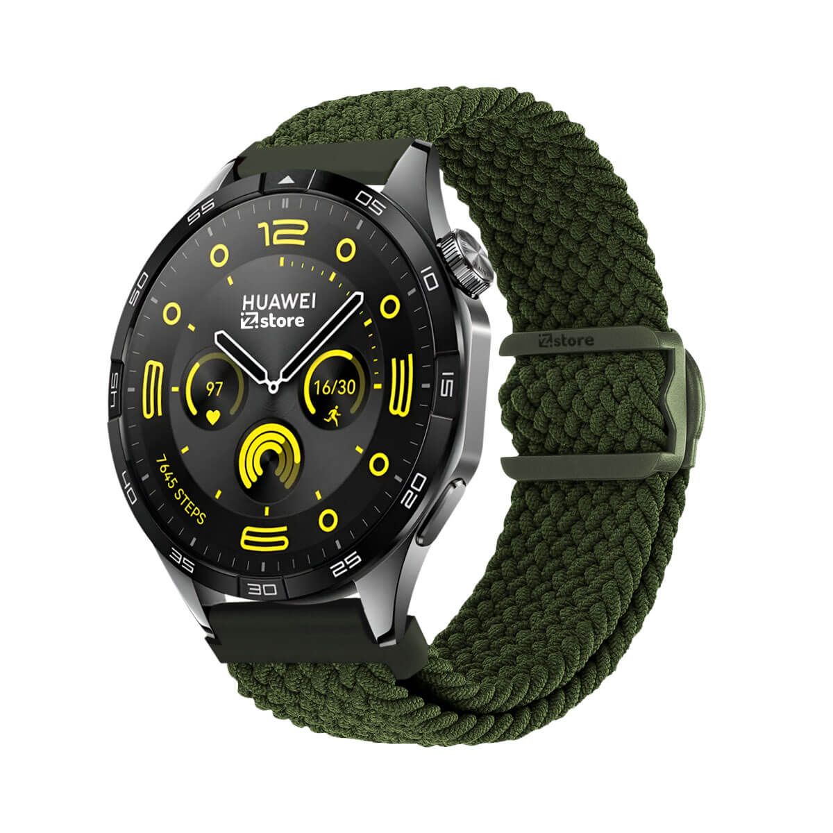GENERICO - Correa de Nylon Para Huawei Watch GT4 46mm Verde Militar