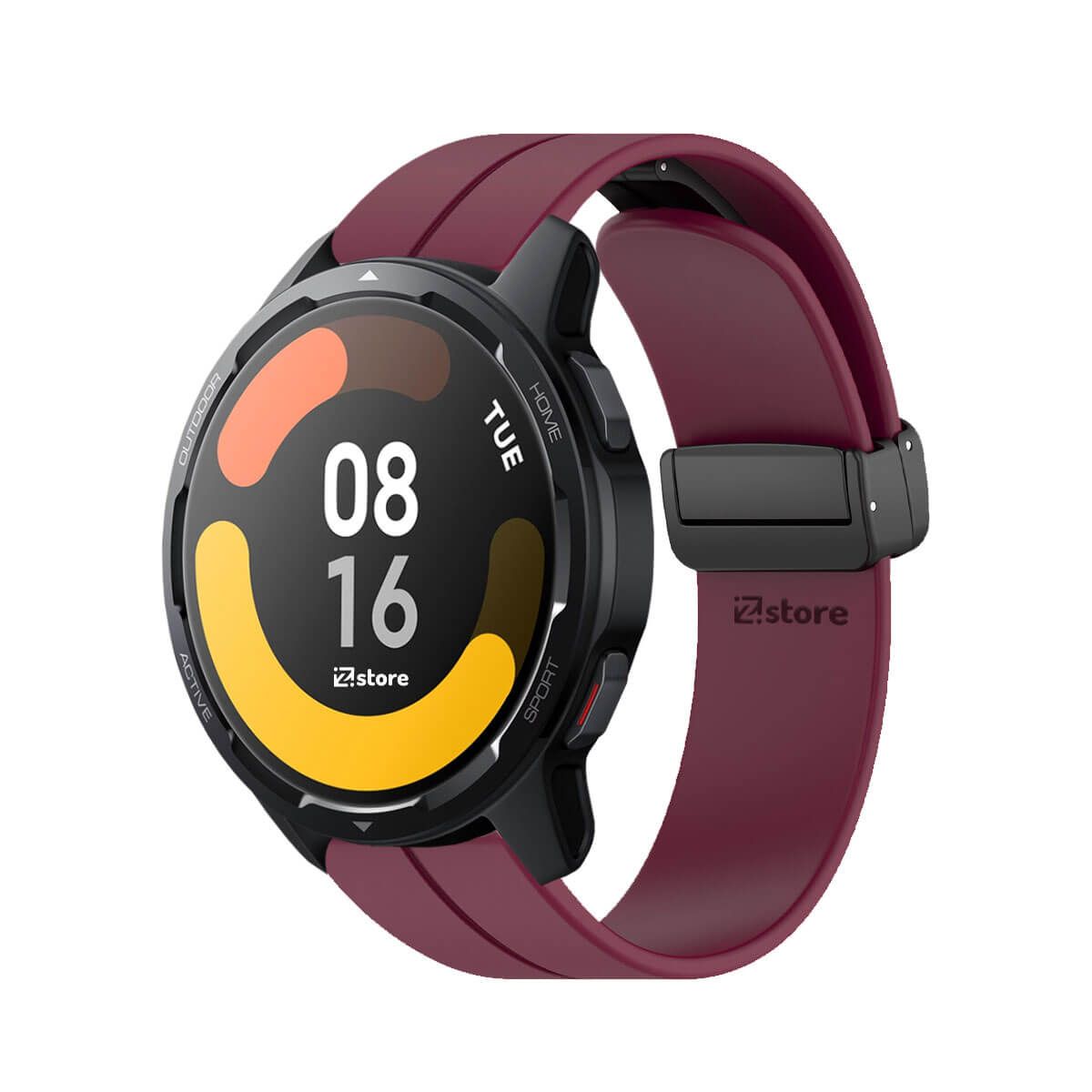 GENERICO - Correa Para Xiaomi Watch S1 Active Broche Magnético Vino