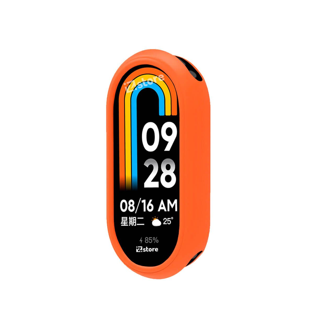 GENERICO - Case de Silicona Para Xiaomi Mi Band 8 Naranja