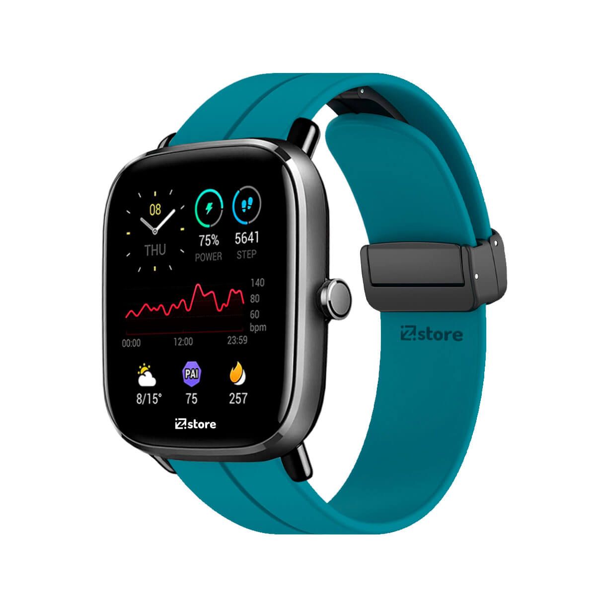 GENERICO - Correa Para Amazfit GTS2 Mini Broche Magnético Azul Turquesa