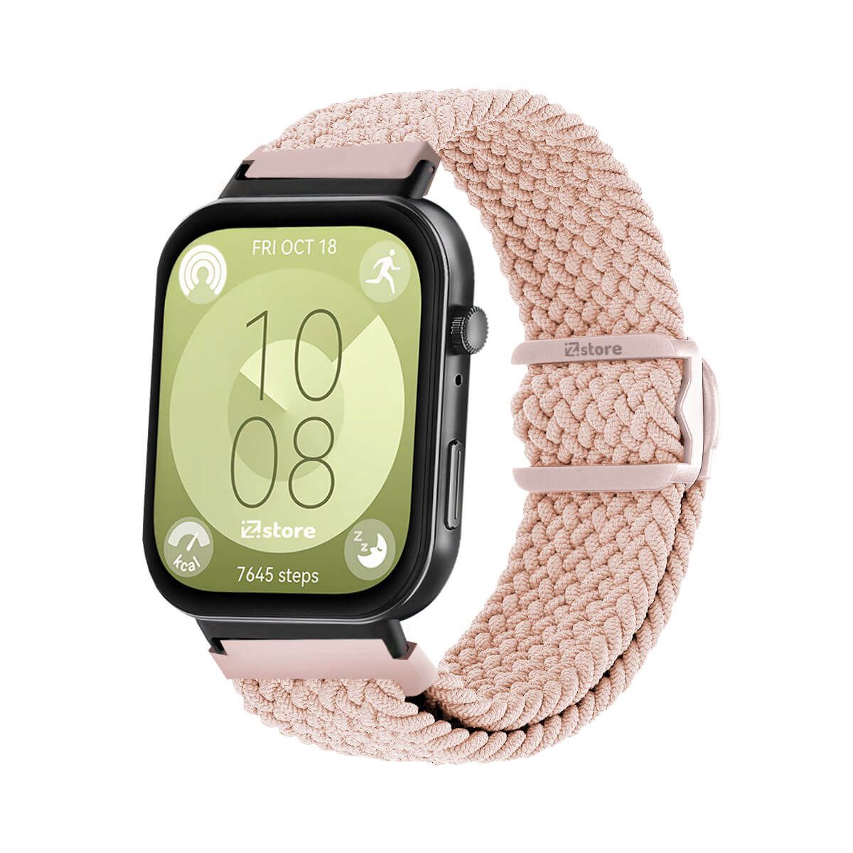 GENERICO - Correa de Nylon Para Huawei Watch Fit 3 Rosa Black