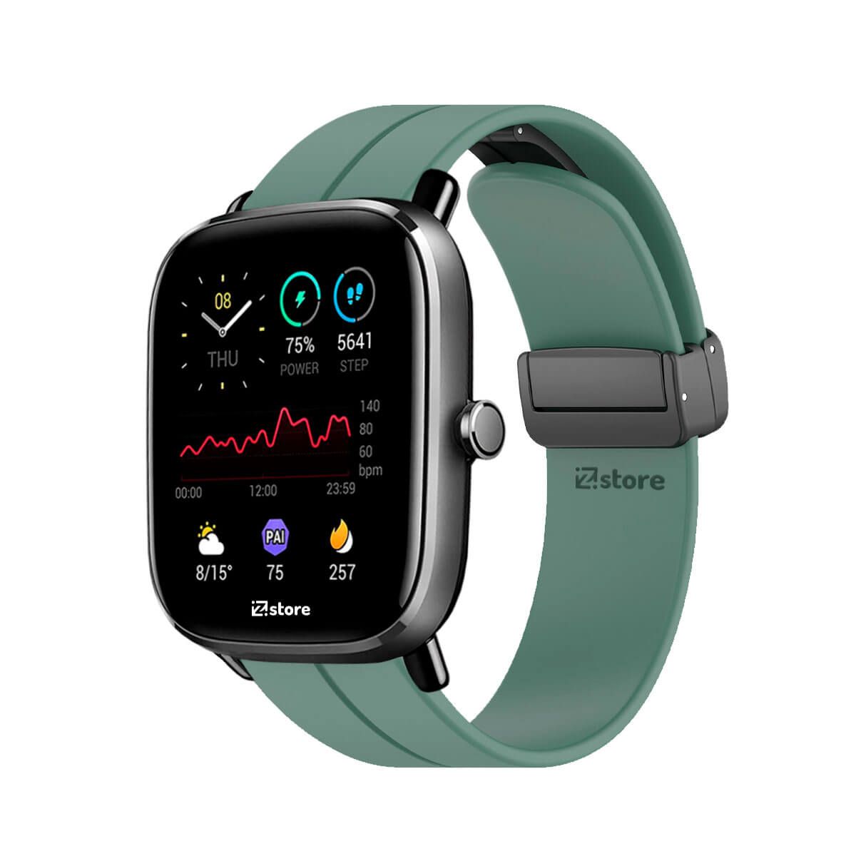GENERICO - Correa Para Amazfit GTS2 Mini Broche Magnético Verde Pino