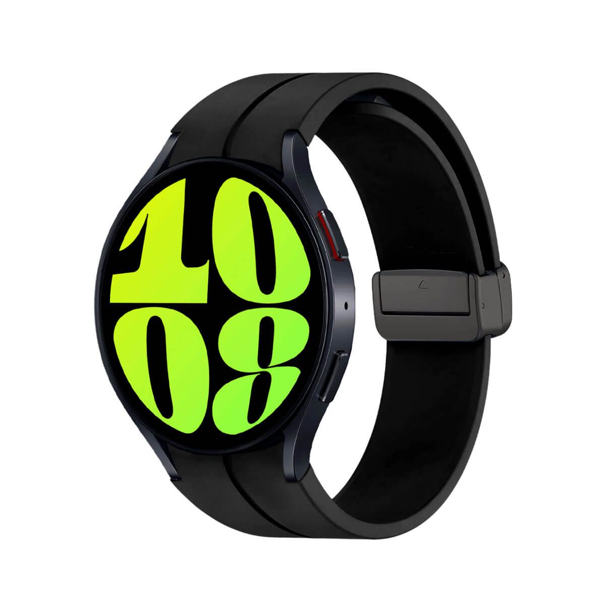 GENERICO - Correa Para Samsung Galaxy Watch 6 Broche Magnetico Negro