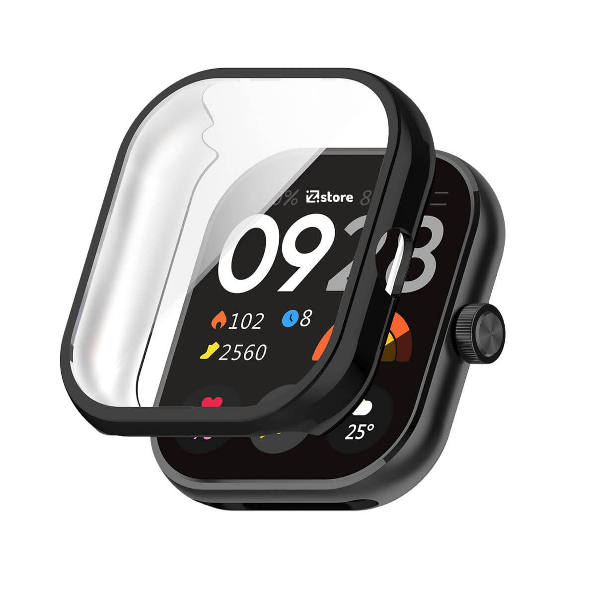 GENERICO - Case con Protector Redmi Watch 4 Metalizado Negro