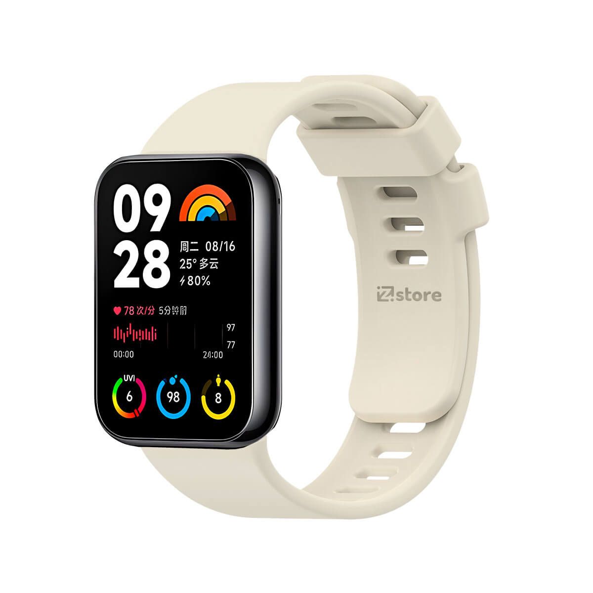 GENERICO - Correa Para Xiaomi Smart Band 8 Pro  Crema