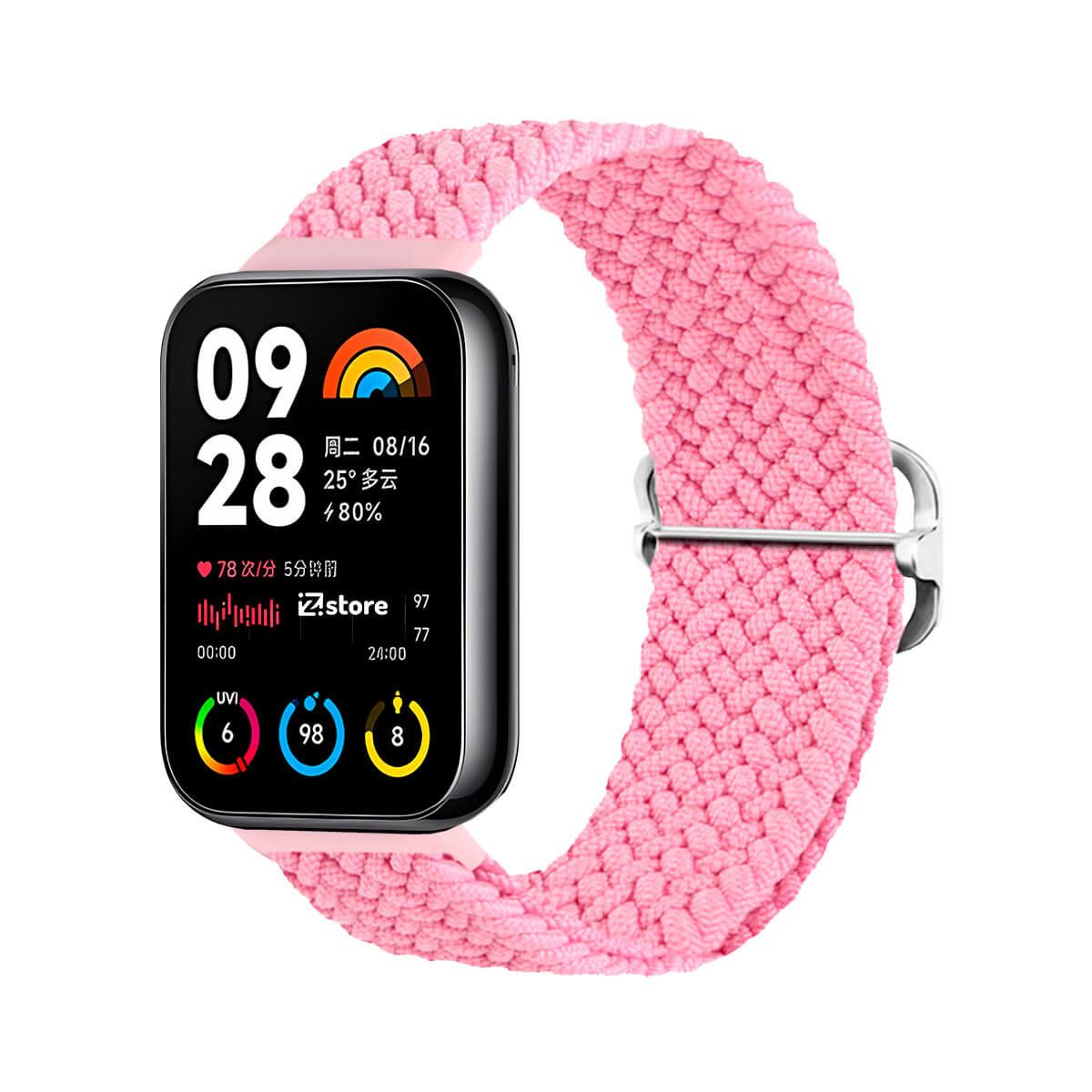 GENERICO - Correa de Nylon Para Xiaomi Smart Band 8 Pro Rosado