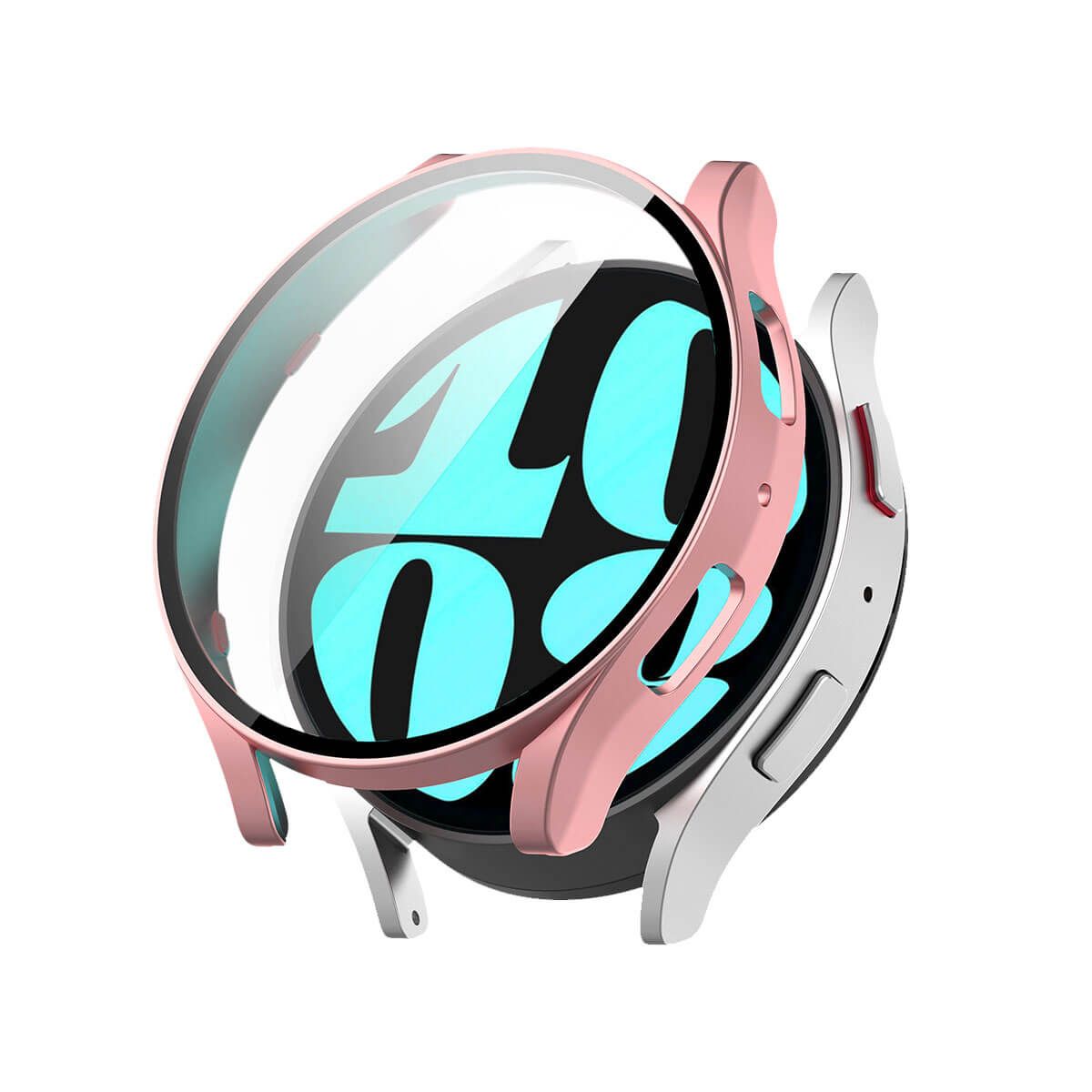 GENERICO - Case con Protector Samsung Galaxy Watch 6 Rose Gold 44MM