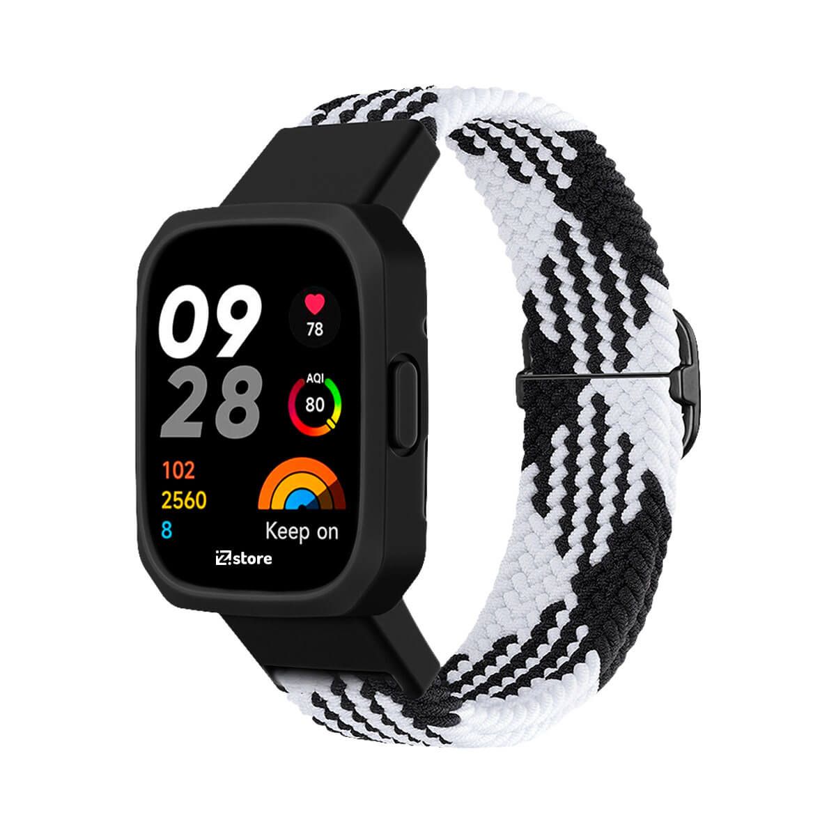 GENERICO - Correa de Nylon Redmi Watch 3 Negro Bicolor