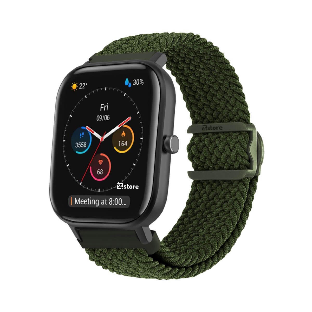 GENERICO - Correa de Nylon Amazfit GTS Verde Militar