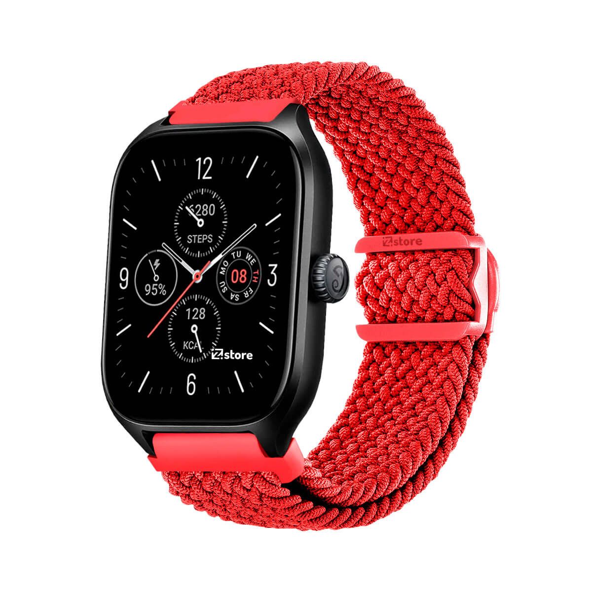 GENERICO - Correa de Nylon Amazfit GTS4 Rojo