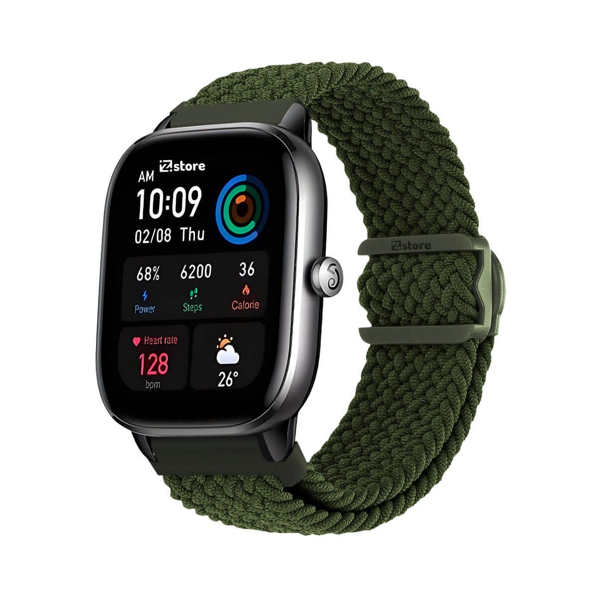 GENERICO - Correa de Nylon Amazfit GTS4 Mini Verde Militar
