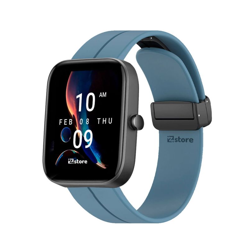 GENERICO - Correa Para Amazfit Bip 3Bip 3 Pro Broche Magnético Azul Acero