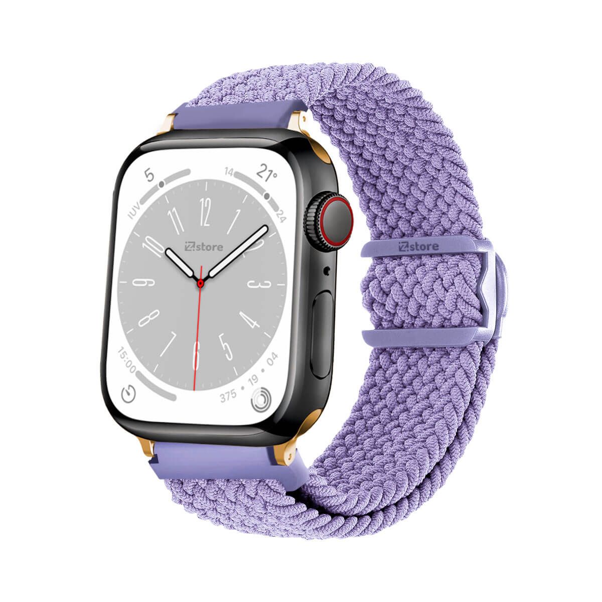 GENERICO - Correas de Nylon Para Apple Watch 42-44-45-49mm Lila Gold