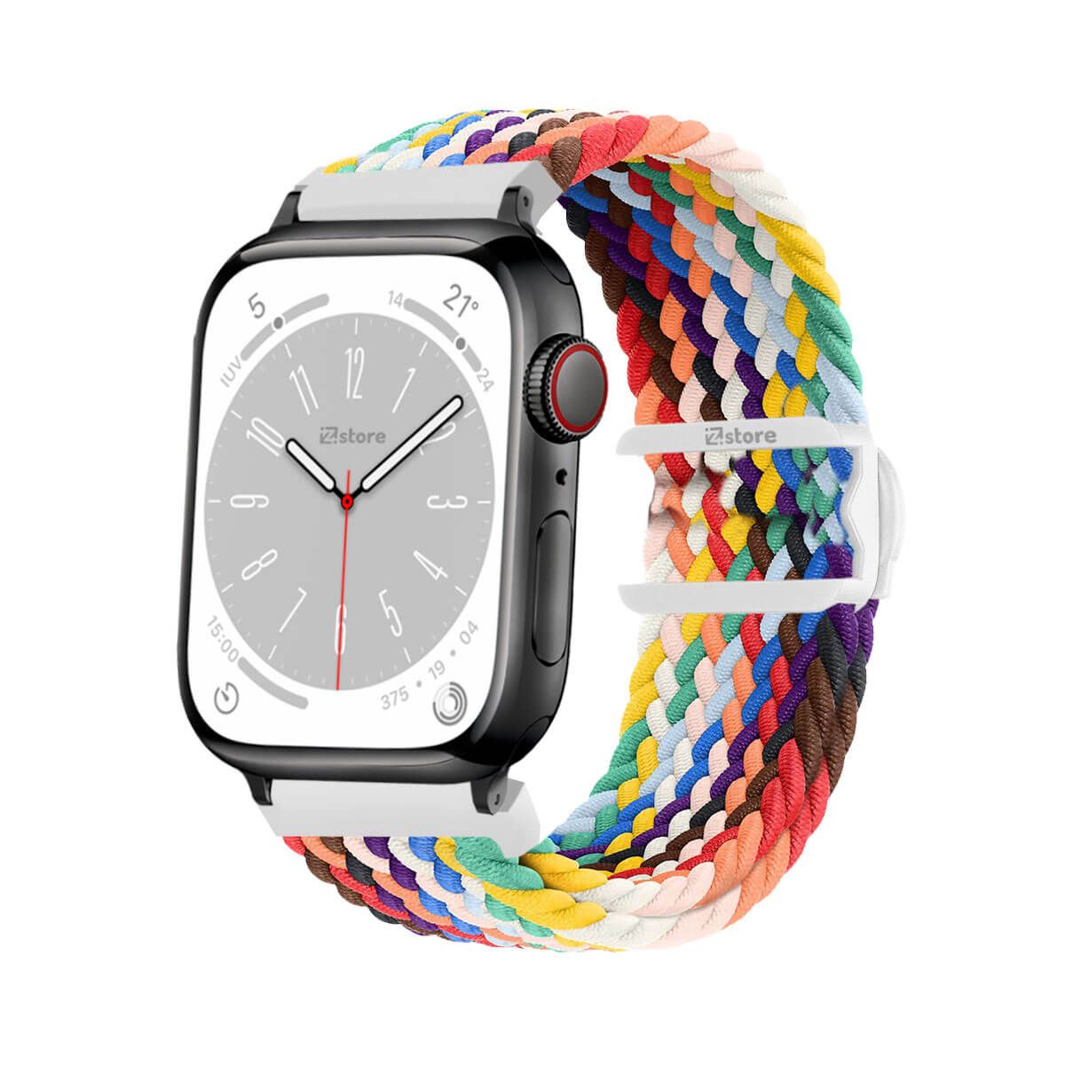 GENERICO - Correas de Nylon Para Apple Watch 42-44-45-49mm Multicolor Black